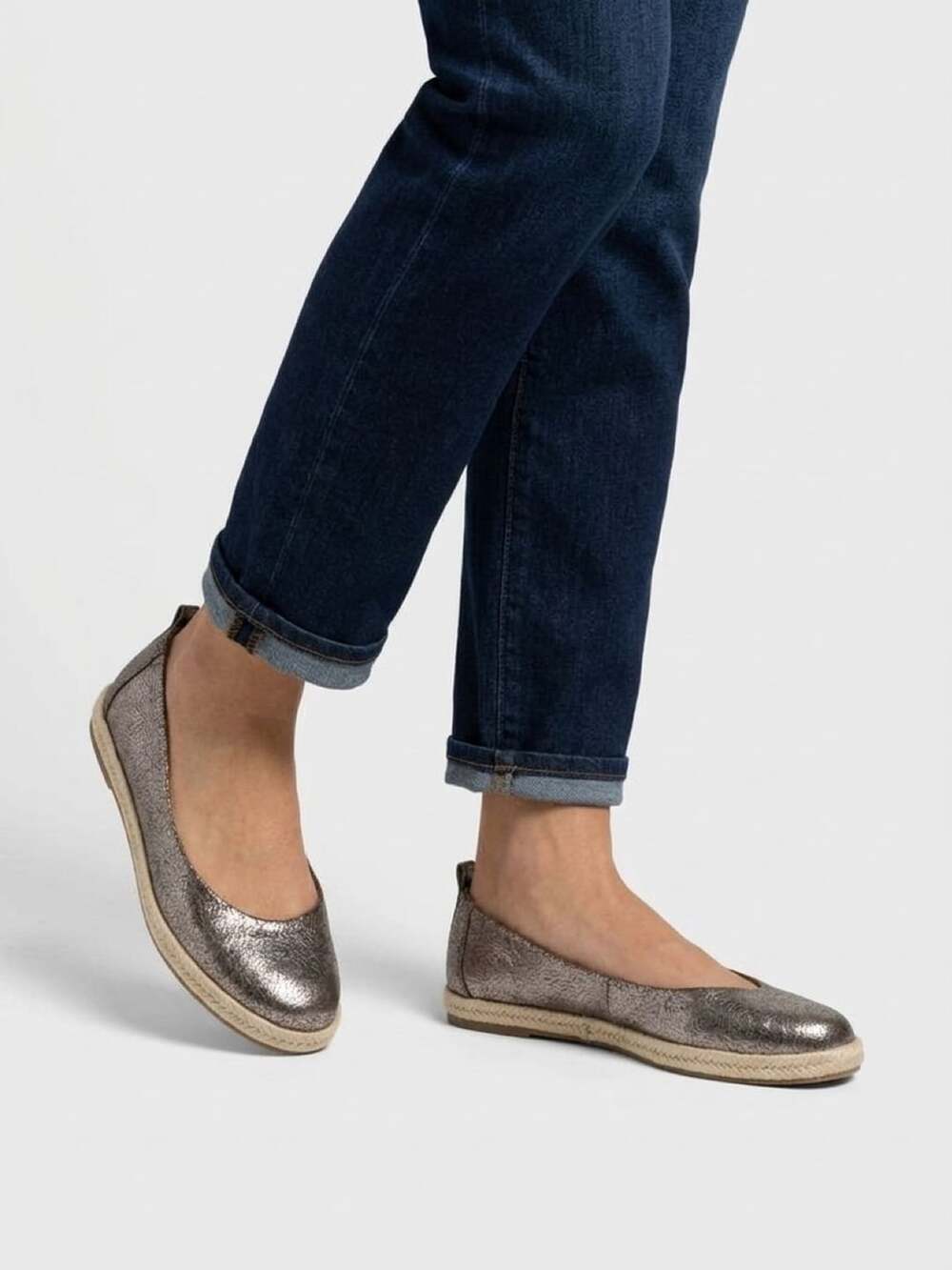 Banana Republic Metallic Espadrille Ballet Flat Bronze